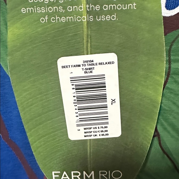 NWT Farm Rio Relaxed Tshirt Size XL - Picture 4 of 4